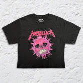 Metallica - Pushead Pink Sun - Womens Crop Top